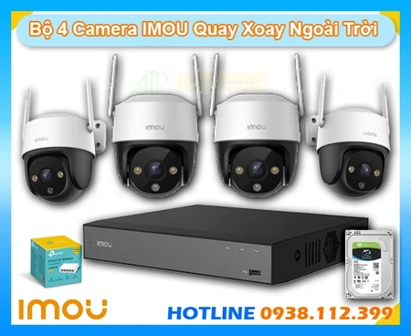 Bộ 4 Camera IMOU Quay Quét Ngoài Trời, Bộ 4 camera IMOU IPC-S51FEP, Trọn gói camera IMOU Ngoài Trời, Bộ camera IMOU quay xoay 360, Bộ 4 camera IMOU giá rẻ, Bộ 4 camera IMOU ngoài trời độ nét cao, bộ camera IMOU chính hãng, Bộ camera IMOU ưu đãi, ƯU đãi camera IMOU 