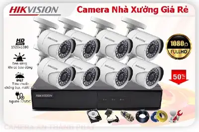 Lắp đặt camera Bộ 8 Camera Nhà Xưởng Giá Rẻ