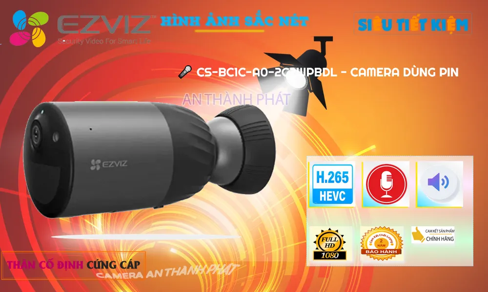điểm nổi bật camera wifi dùng pin CS-BC1C-A0-2C2WPBDL