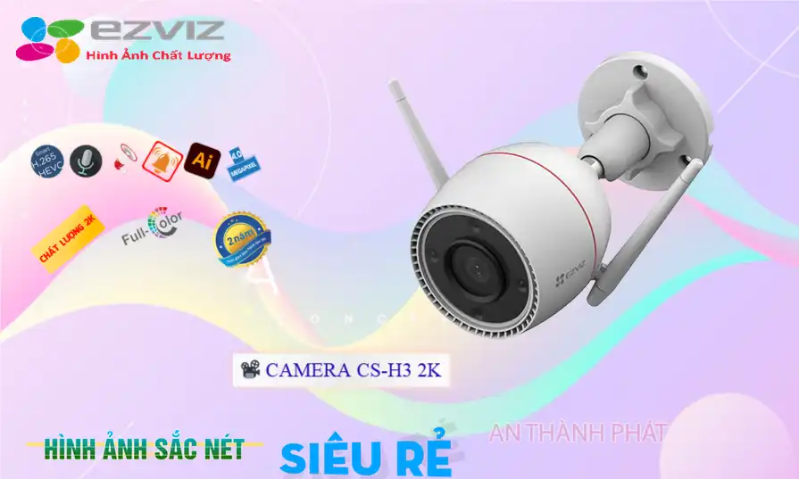 CS-H3 2K Wifi Ezviz Giá rẻ ☑ CS-H3 2K Wifi Ezviz Giá rẻ ☑