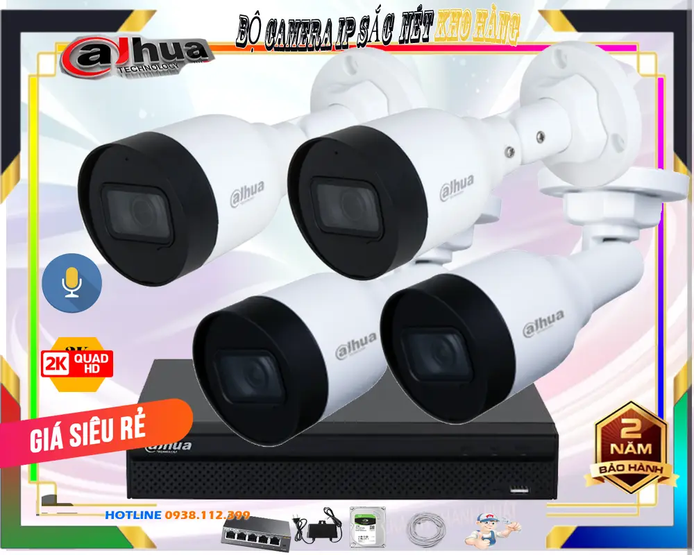  Chọn camera Bộ Camera Kho Hàng Sắc Nét Ultra 2K Giá Rẻ giá rẻ hình ảnh sắc nét 
