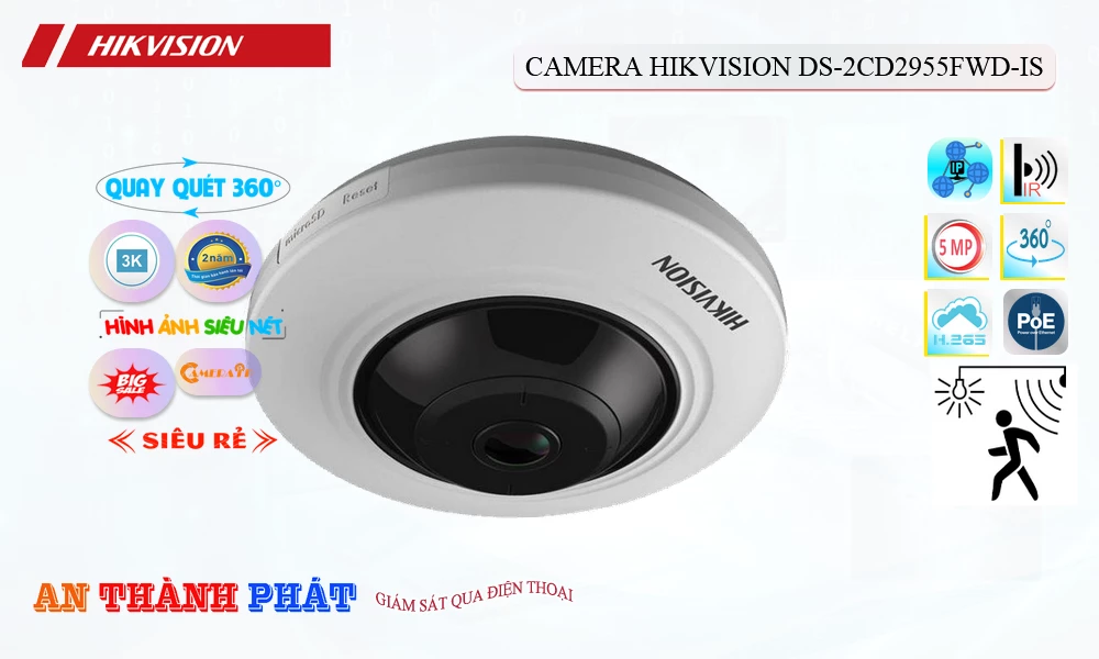 Camera DS-2CD2955FWD-IS Sắc Nét