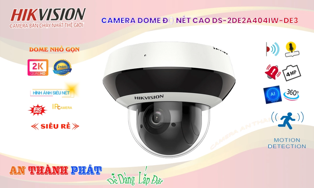Camera HD IP DS-2DE2A404IW-DE3/W Đang giảm giá